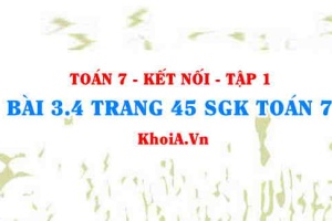 Bài 3.4 trang 45 SGK Toán 7 tập 1 Kết nối tri thức